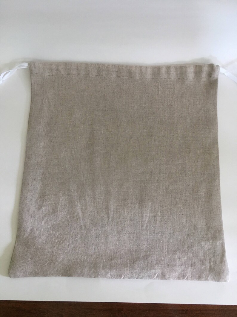 Linen Bread Bag Bread Storage Zero Waste Reusable Bread image 3
