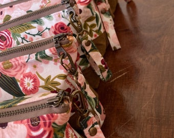 Large Zipper Pouch Makeup Bag Travel Bag Gift for Her Cosmetic Bag Tote