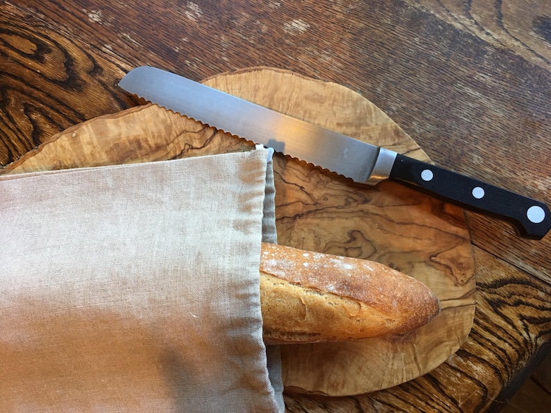 Linen Bread Bag Bread Storage Zero Waste Reusable Bread image 1