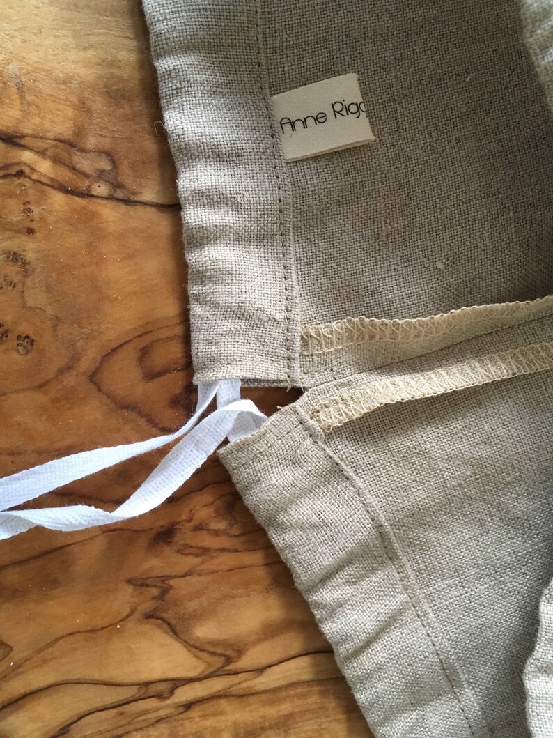 Linen Bread Bag Bread Storage Zero Waste Reusable Bread image 6