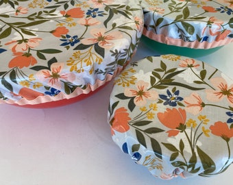 Sustainable Gift, Reusable Bowl Covers, Laminated Bowl Covers, Bowl Cover Sets
