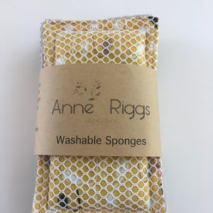 Washable Sponges: Set of Two, Scrubby Sponge, Reusable Sponge, Kitchen Sponges,