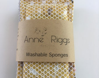 Washable Sponges: Set of Two, Scrubby Sponge, Reusable Sponge