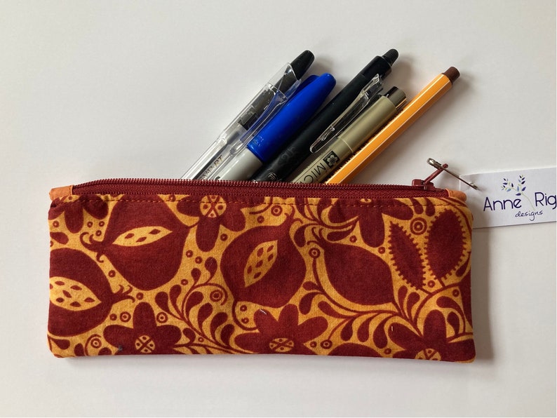 Slim Pencil Case, Zipper Pouch, Pencil Pouch image 1