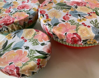 Sustainable Gift, Reusable Bowl Covers, Laminated Bowl Covers, Bowl Cover Sets