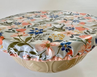 Extra Large Bowl Covers Choice of Fabric, Zero Waste, Laminated Bowl Covers, Laminated Cotton, Washable, Retro