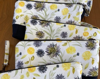 Large Zipper Pouch Makeup Bag Travel Bag Gift for Her Cosmetic Bag Tote