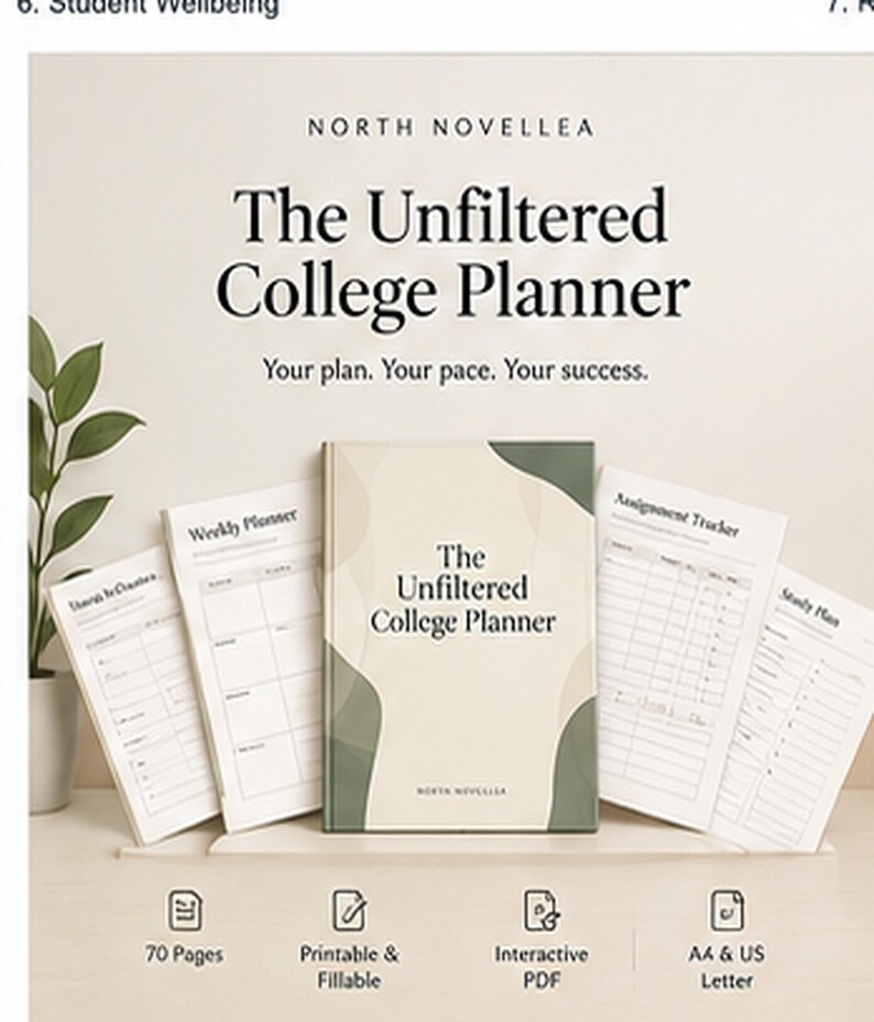 ADHD College Planner Printable PDF, Student Assignment Tracker ...