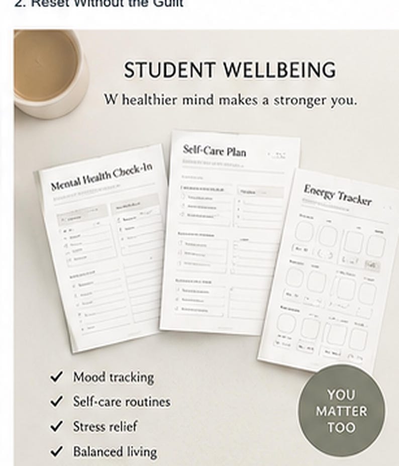 ADHD College Planner Printable PDF, Student Assignment Tracker ...