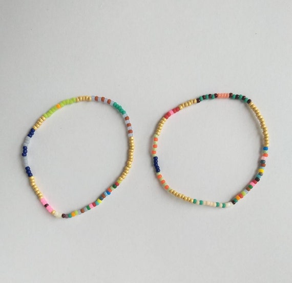 Multi Color Bead Stretch Bracelets