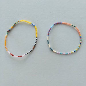 Seed Bead Bracelet Set Multi Color Stackable , Tiny Bead Bracelet, Beaded  Bracelet, Handmade Jewelry 