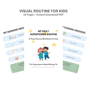 Cuaderno de ejercicios para niños con TDAH (imprimible) / Hojas de ejercicios de funciones ejecutivas / Lista de verificación de rutina diaria para personas neurodivergentes / Paquete PDF para relajarse