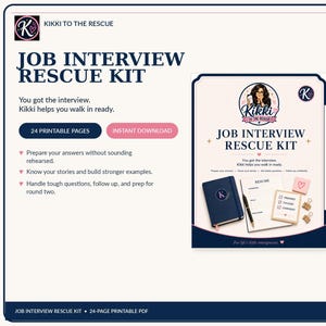 Job Interview Planner & Printable Workbook | 24-Page Interview Prep Kit