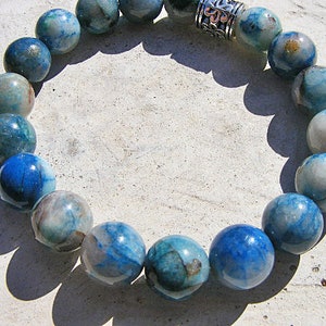 Cuprite Bracelet On Stretch Cord High Polished Copper Minerals Chrysocolla Gem Silica Shattuckite