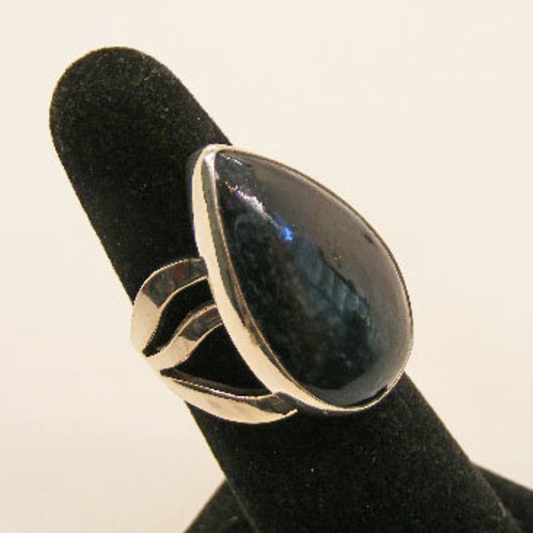 VIVIANITE RING, Stone of Compassion, Size 8, Unusual Rare Gemstone, Sterling Silver