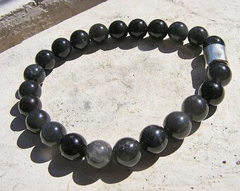AGNI MANITITE BRACELET, Tektite found in Indonesia, Like Moldavite, The Pearl Of The Divine Fire, On Stretch Cord