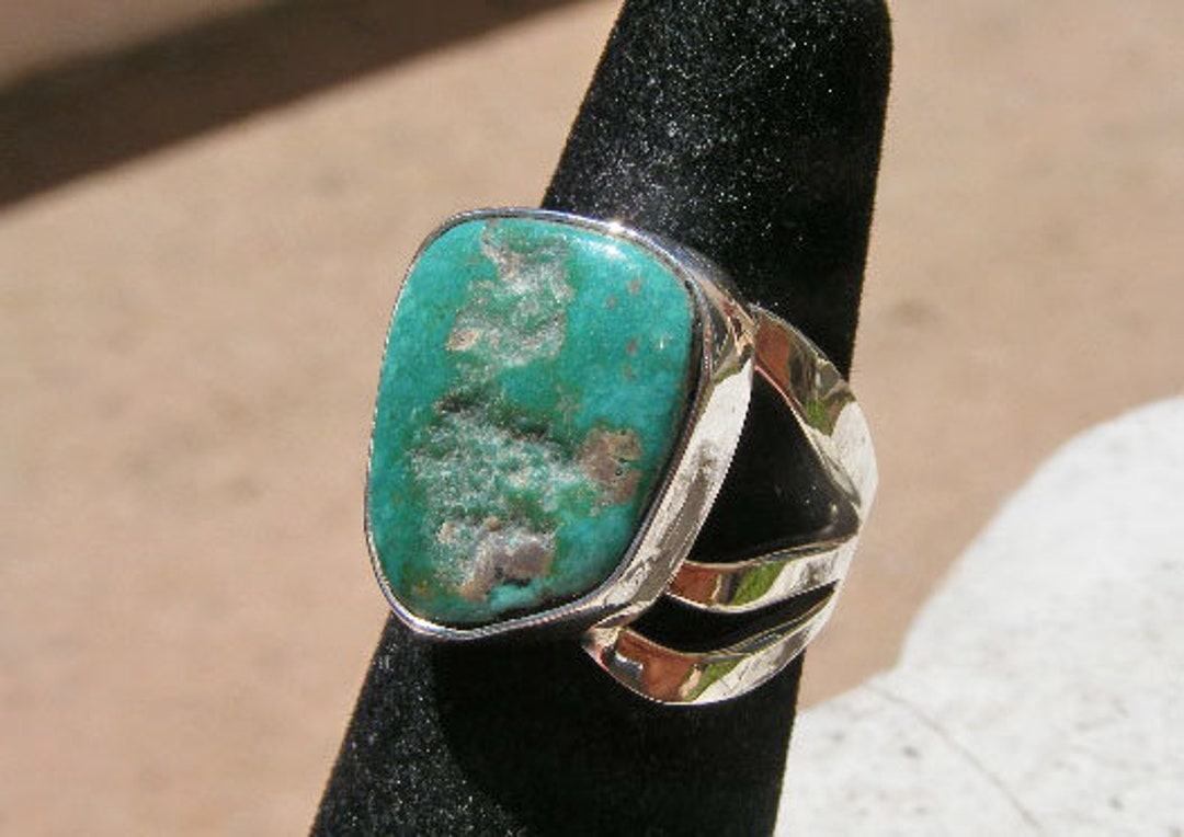 TURQUOISE RING, Kings Manassa Mine Turquoise, Size 7 1/4, Mined in