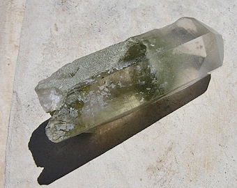 CHLORITE IN QUARTZ, Beautiful Specimen, Mined In The Himalaya's, Nice Point, 57.6 Grams