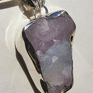 SMITHSONITE CRYSTAL PENDANT, Pink And Gray Smithsonite, Druzy Smithsonite, Sterling Silver