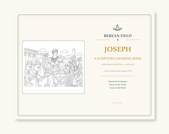 Malbuch „Joseph“ aus der Bibel zum Ausdrucken für Kinder von 8-12 Jahren, Genesis (PDF)