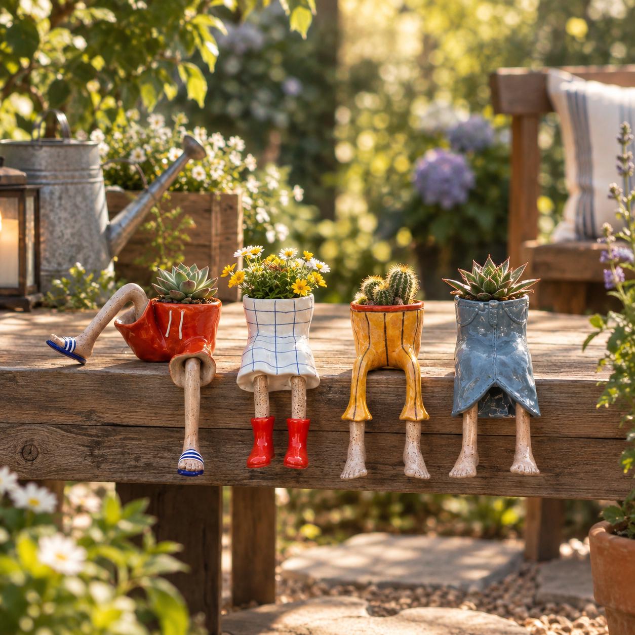 Keramik figuren für den garten