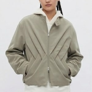 Origami Pleated Bomber Jacket Sewing Pattern Geometric Panel Mens Coat Sizes 2xs-5xl
