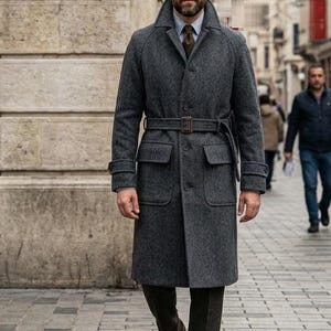 Men's Raglan Sleeve Overcoat Sewing Pattern, Traditional Duster Jacket (2XS-5XL)