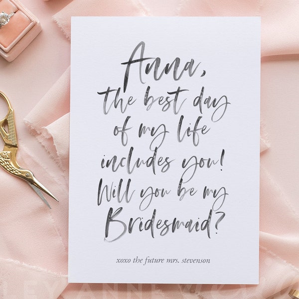 Asking Bridesmaid Etsy