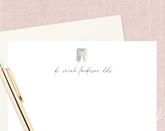 Spersonalizowane karty z notatkami od dentysty, zestaw upominkowy z artykułami papierniczymi, szkoła stomatologiczna