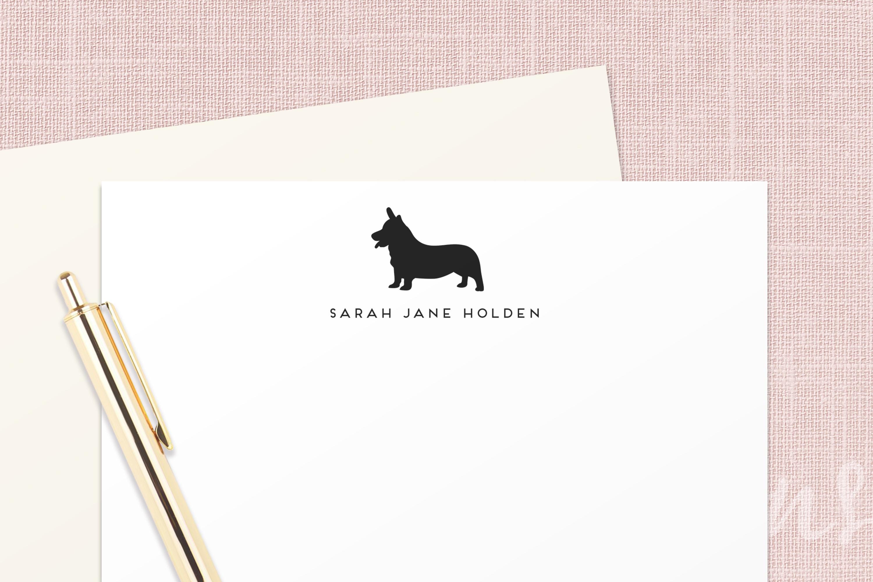 Editable Corgi Notes Personalized Corgi Note Cards: Custom Stationery Set - Etsy