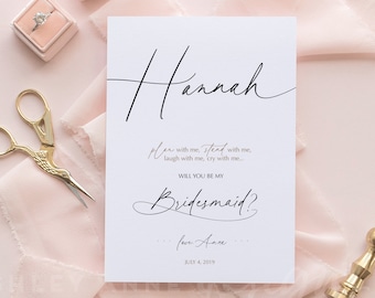 Bridesmaid Proposal Card | Will You Be My Bridesmaid Card | Bridesmaid Gift