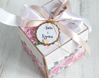 Personalized Wedding card box marriage gift explosion box 3D