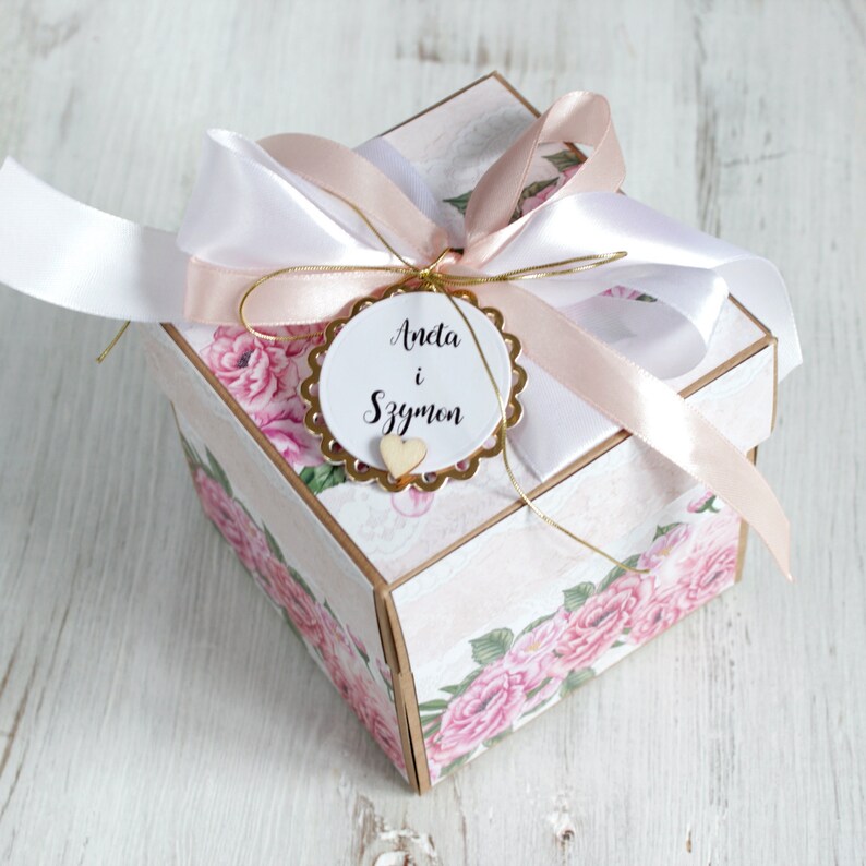 Personalized Wedding card box marriage gift explosion box 3D zdjęcie 1