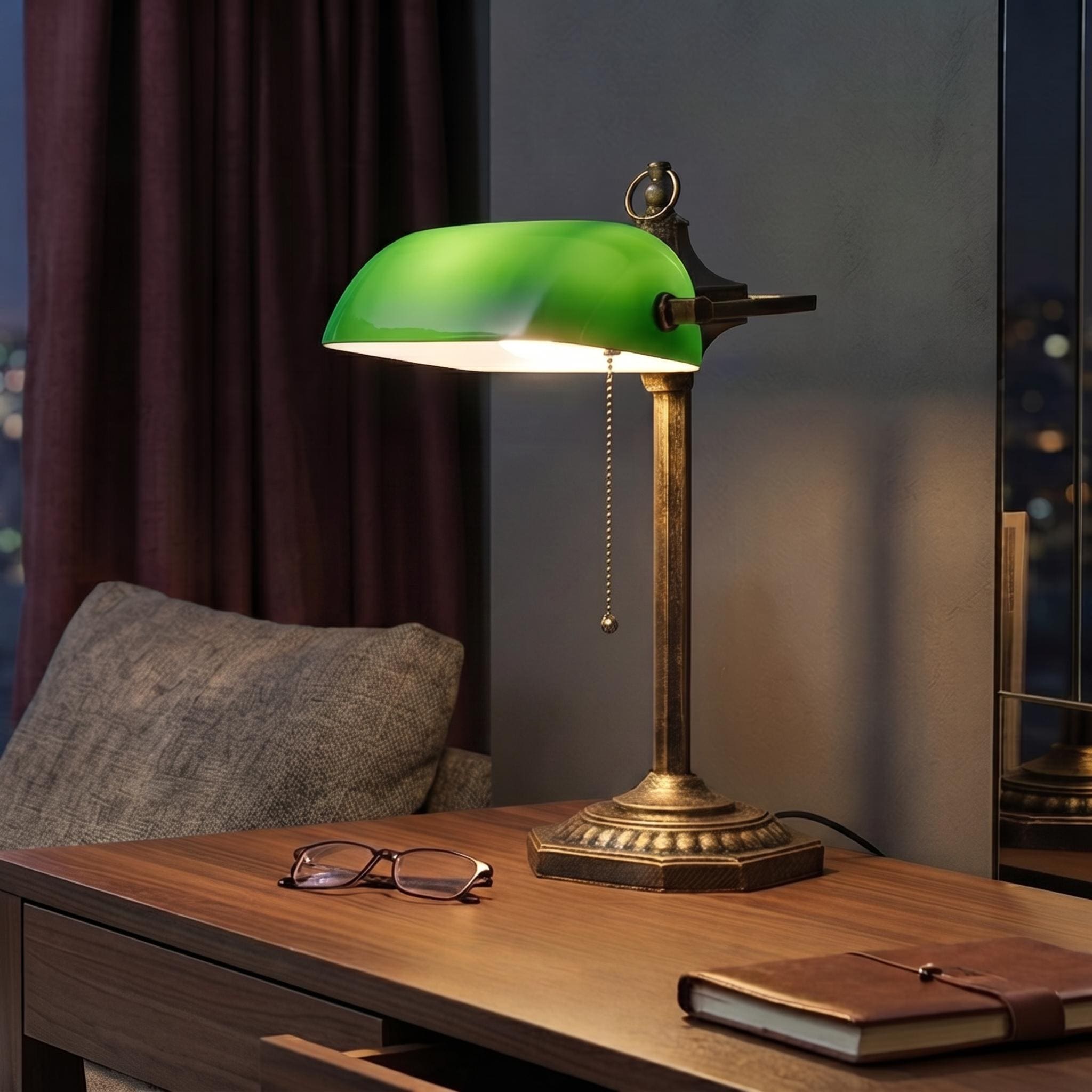 Antique green desk lamp - Etsy 日本
