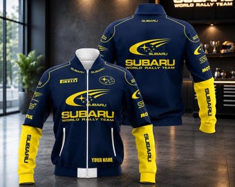 Blue Yellow Rally Jacket, Motorsport Racing Jacket, World Rally Team Style