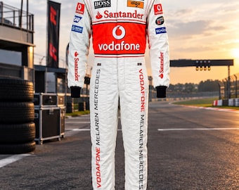 White Red Racing Suit, Motorsport Driver Jumpsuit, Vintage Racewear, Track Day Outfit FREE T-SHIRT & BALACLAVA  for gift
