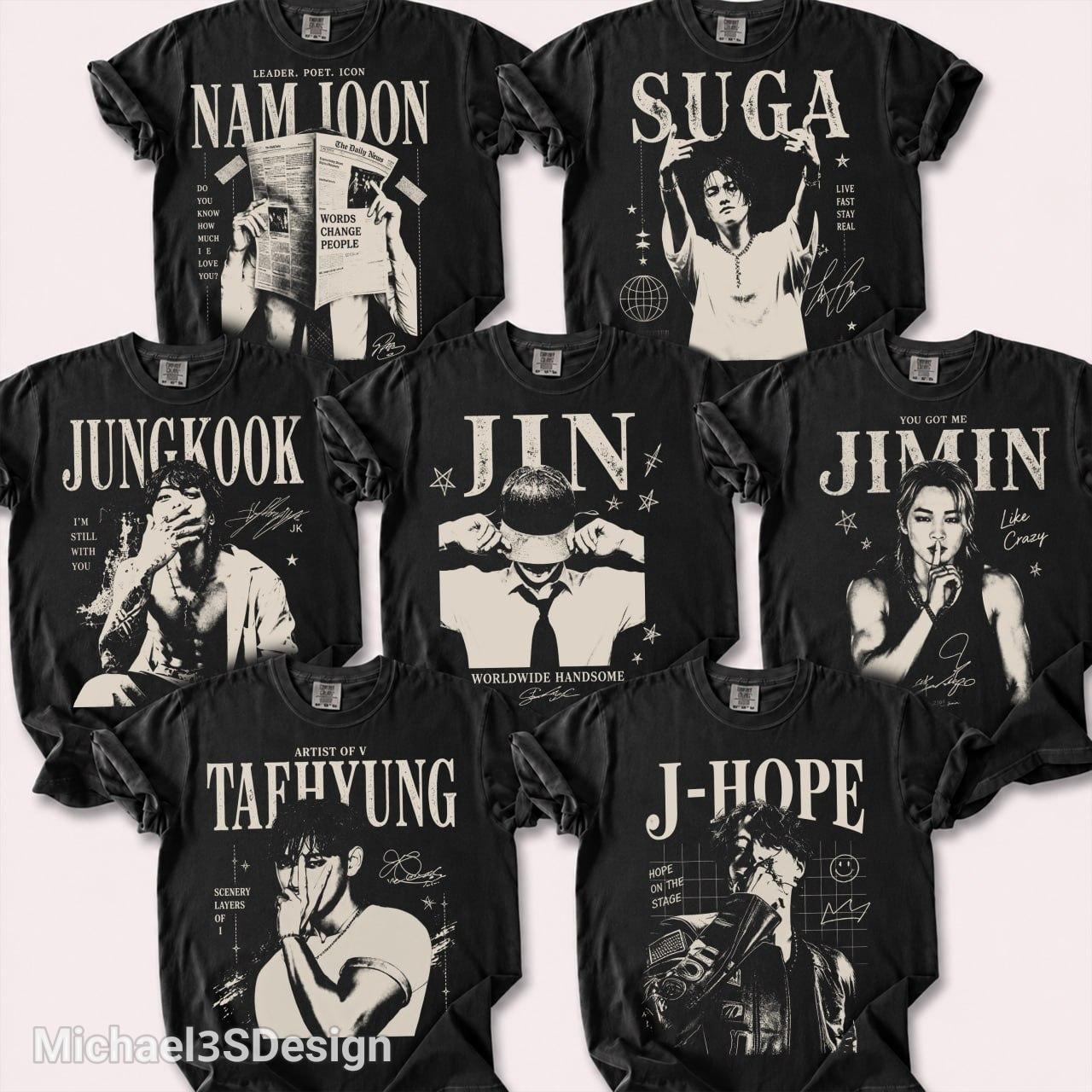 Jin Bts Vintage Shirt - Etsy