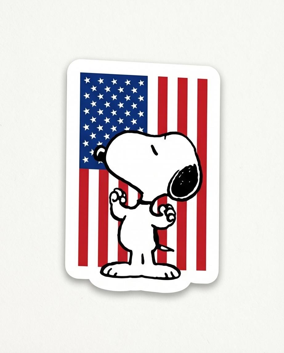 American Flag Snoopy - Etsy