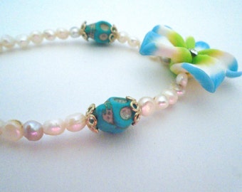 Blue Dia de los Muertos Bracelet