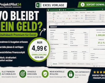 Household Budget Excel Template | Budget Planner | Financial Overview | Income and Expense Tracker | Plan Savings Goals | Financial Planning