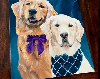 CUSTOM Hand-Painted Pet Portraits! Made with lots of love!!