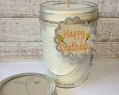 Tangerine Essential Oil Soy Wax Candle with optional Gift Bag! 8 ounce mason jar candle.