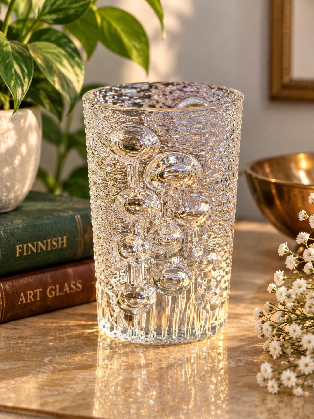 Mcm Glass Vase - Etsy