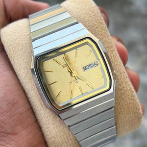 Vintage Seiko 5 Square Men's Automatic Watch Day-date 6309