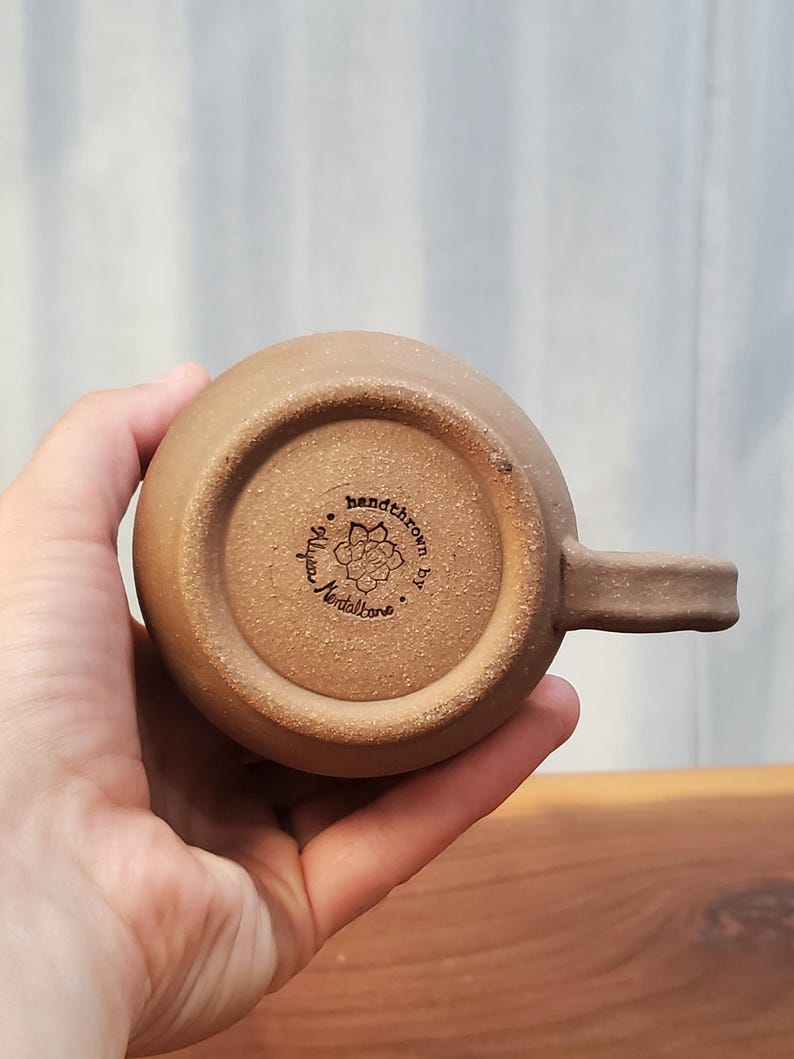 Custom Quote Mug: Handmade Natural Clay Pottery, Personalized with Your Words image 9