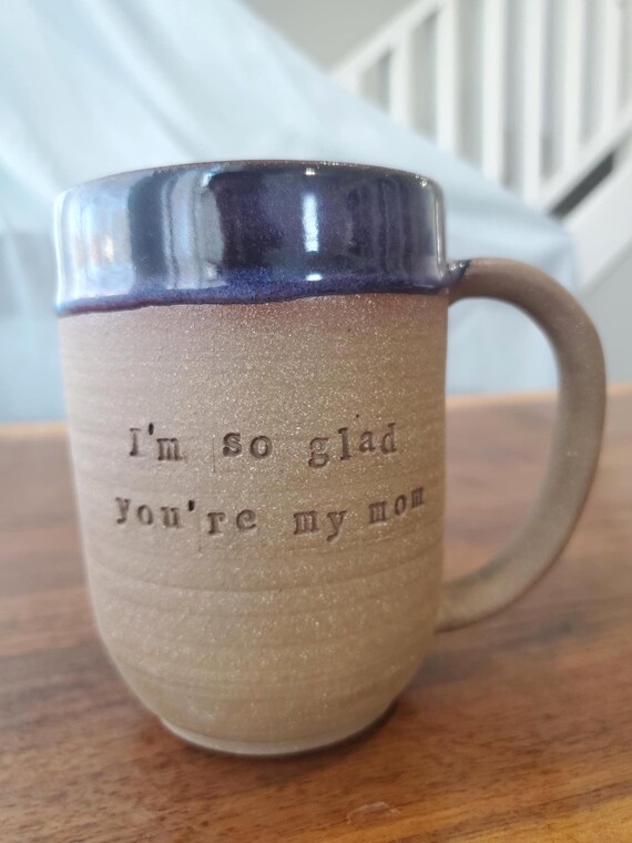 Custom Mom Mug - Handmade Natural Clay Pottery