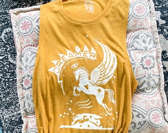 DREAMER Golden Muscle Tee