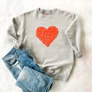 HEART Heather Grey Unisex Sweatshirt image 1