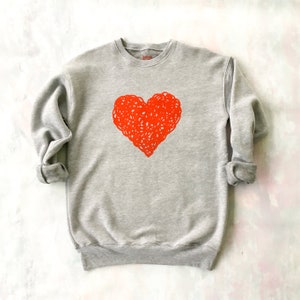 HEART Heather Grey Unisex Sweatshirt image 3