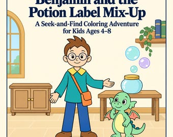 Benjamin and the Potion Label Mix-Up Coloring and Activity Book